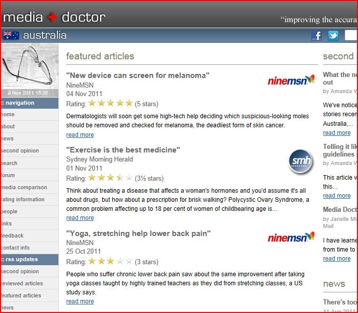 From the old Media Doctor Australia website