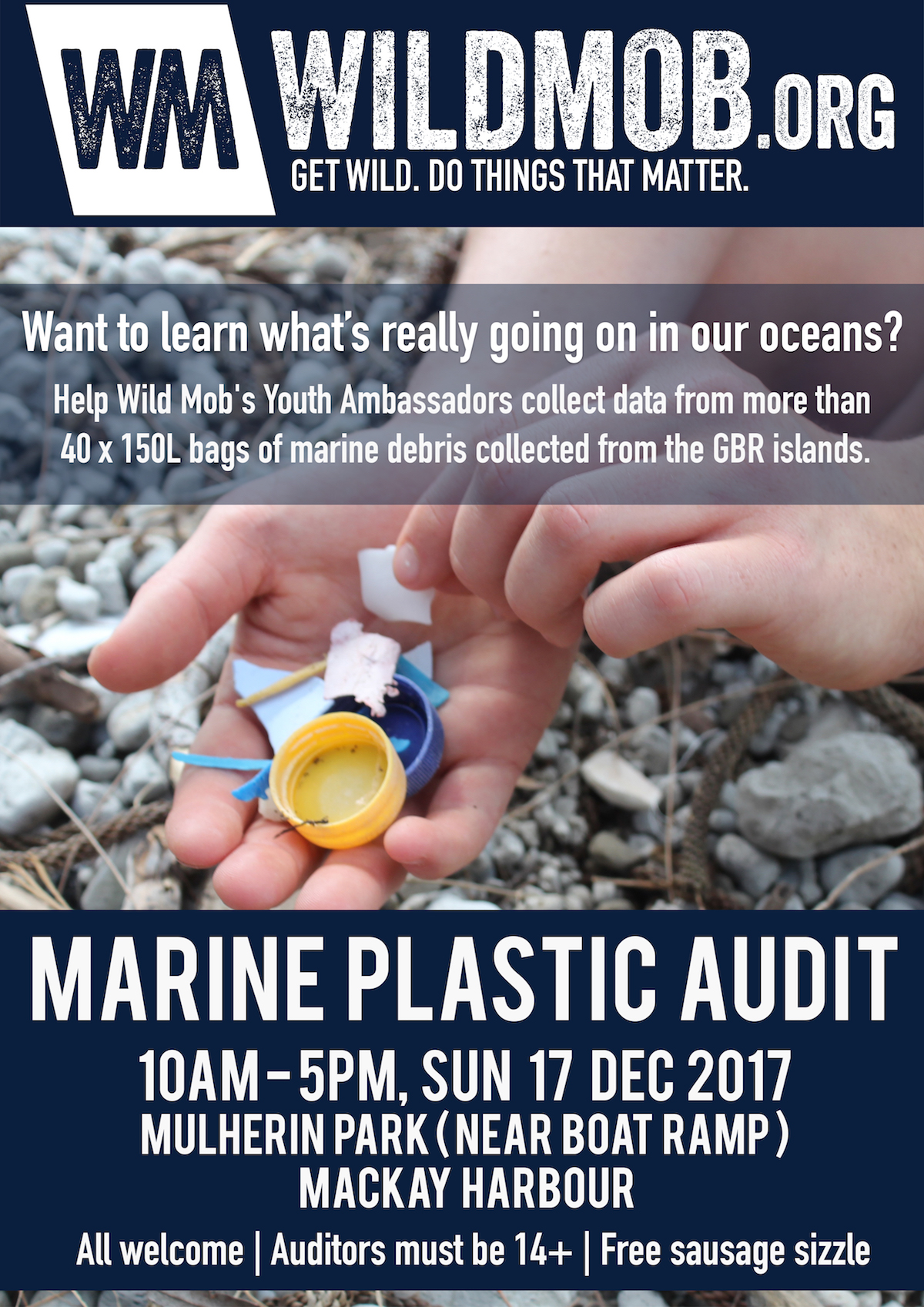 Great Barrier Reef plastic removal by Wild Mob Pozible