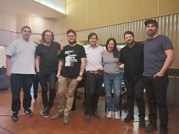 Recording at Newmarket Studios on march 30: Mario, Guus, Tom Brooks, myself, Louise Goh, Justin Olsson and Stephen Grady.